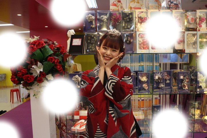 TAKAZEN神戸店　前撮り撮影会　イマドキ　カワイイ　コディネート　振袖　レンタル　袴　