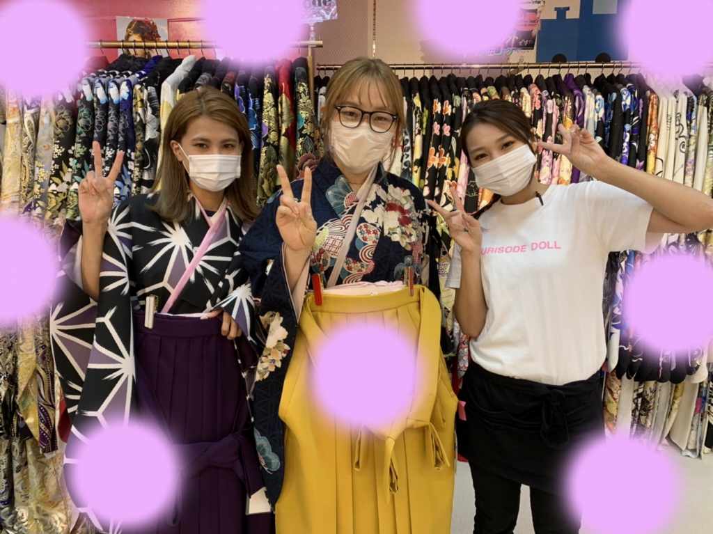 TAKAZEN神戸店　袴　イマドキ　カワイイ　コディネート