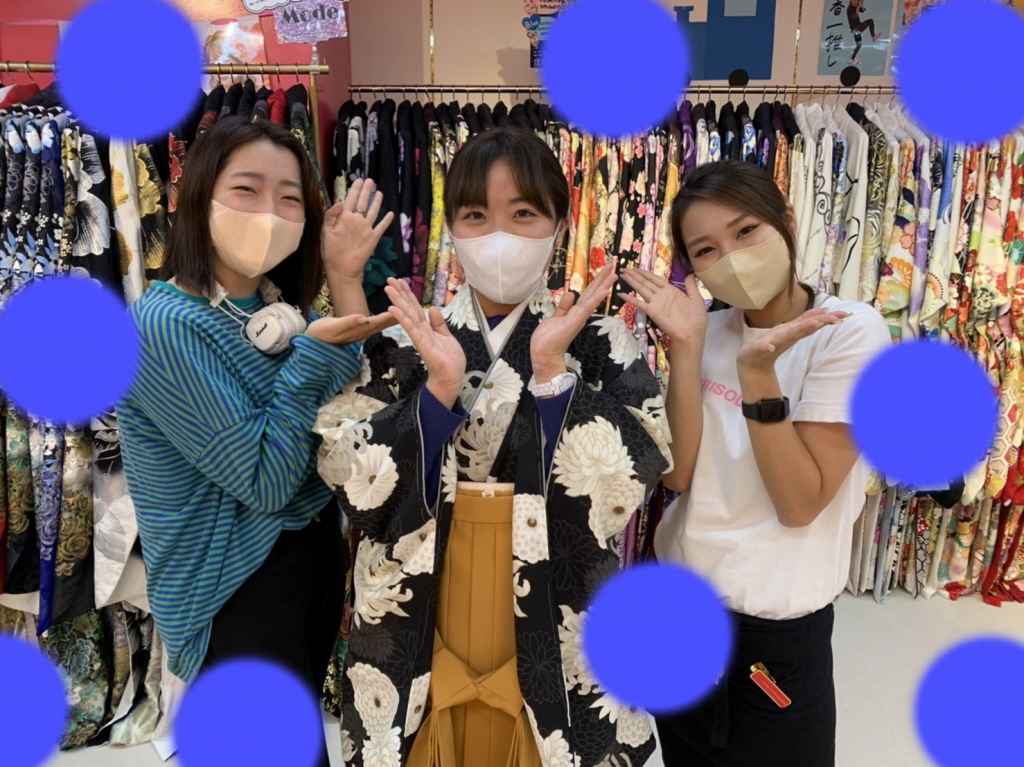 TAKAZEN神戸店　卒業式　袴　レンタル　くすみカラー　からし色　かわいい