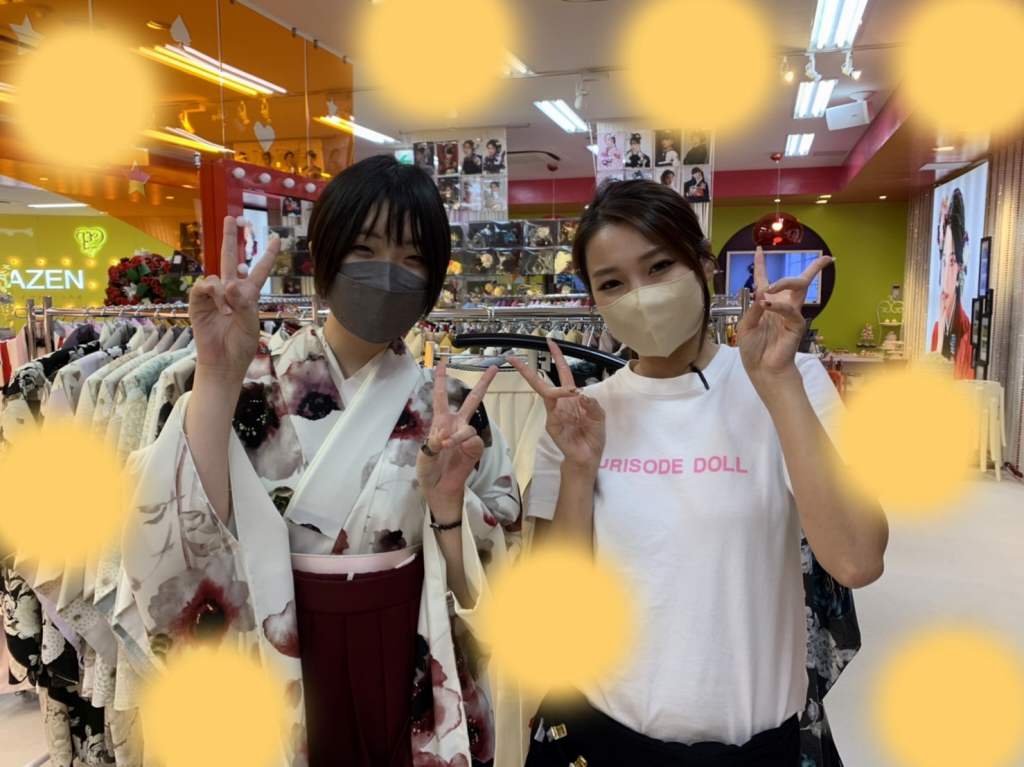 TAKAZEN くすみカラー　袴　コーディネイト