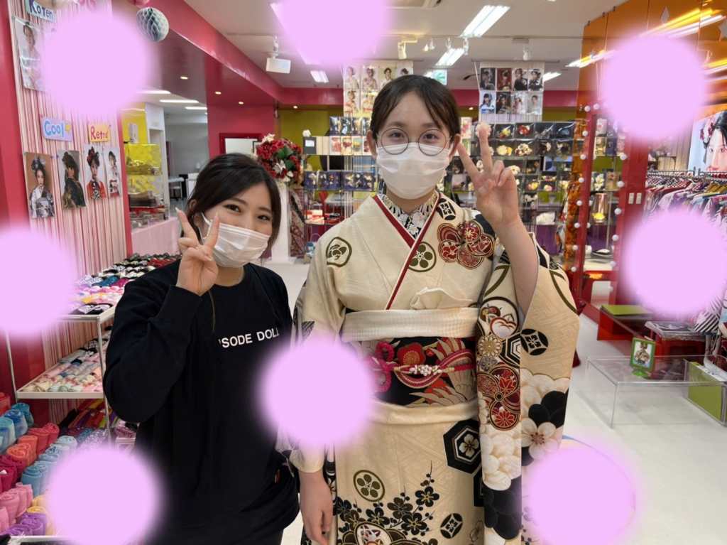 TAKAZEN神戸店　振袖　イマドキ　カワイイ　コディネート