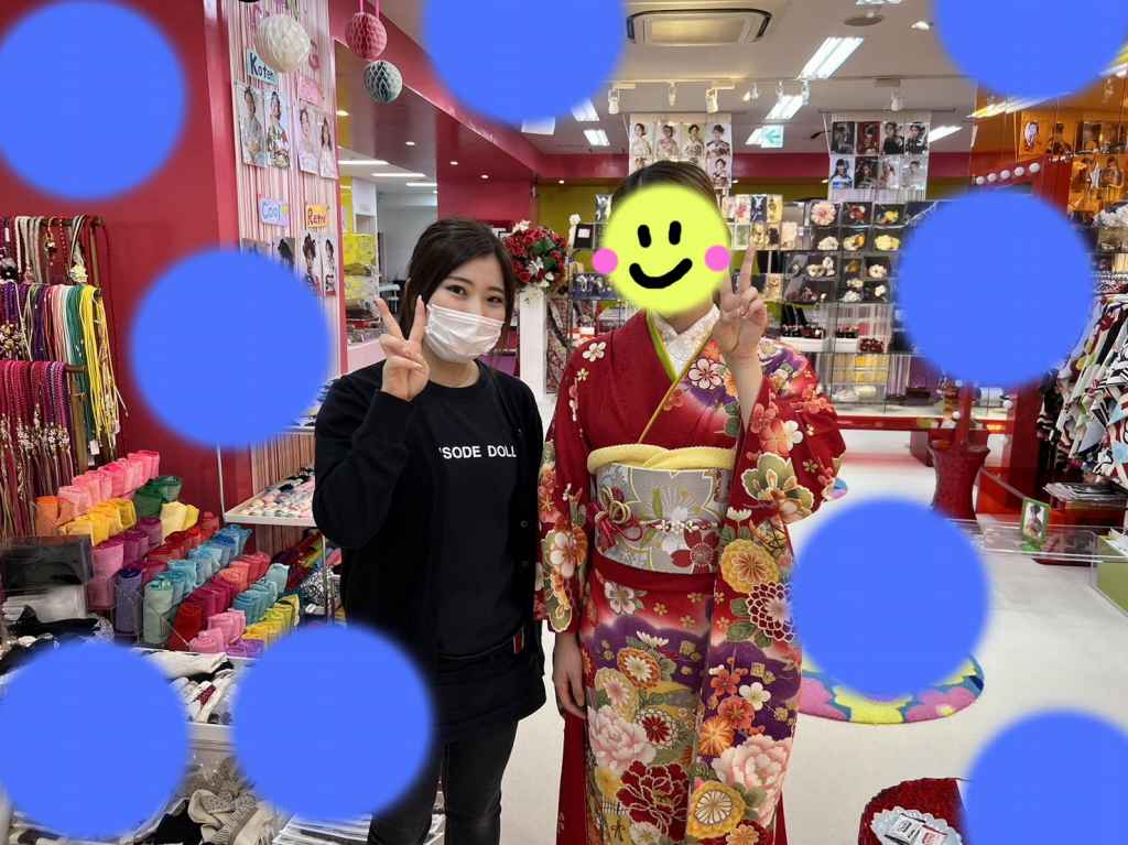 TAKAZEN神戸店　振袖　成人式　かわいい　古典　赤　格安