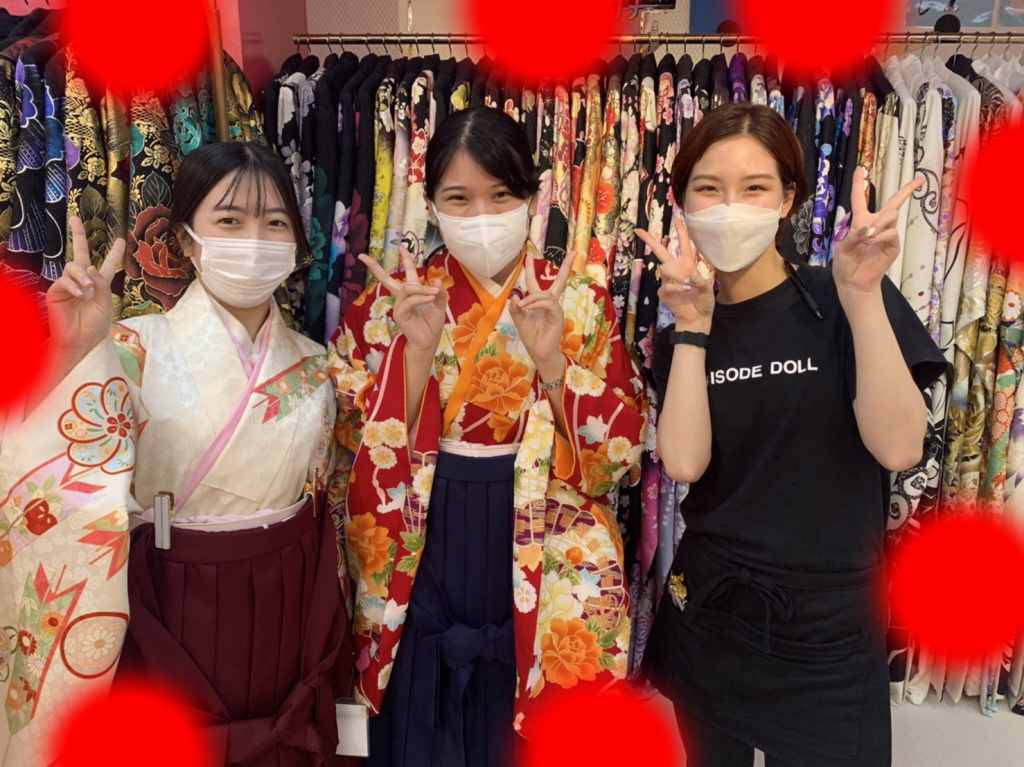 TAKAZEN神戸店　前撮り撮影会　イマドキ　カワイイ　コディネート　袴　レンタル　卒業式　おしゃれ　シンプル　かわいい　