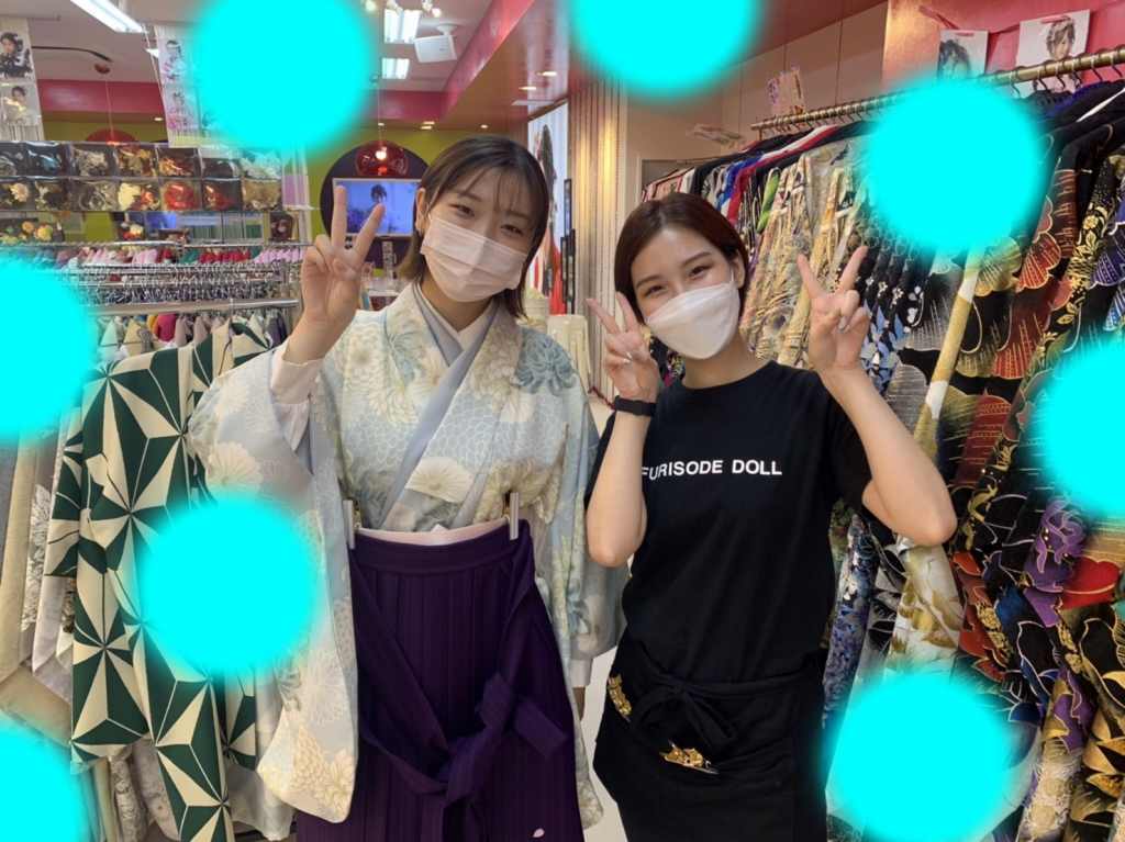 TAKAZEN神戸店　前撮り撮影会　イマドキ　カワイイ　コディネート　袴　レンタル　卒業式　くすみカラー　個性的　おしゃれ　