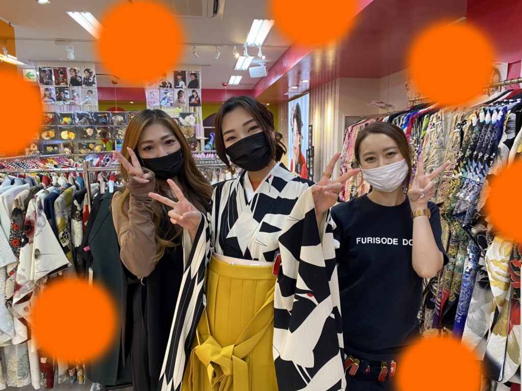 TAKAZEN神戸店　前撮り撮影会　イマドキ　カワイイ　コディネート　袴　レンタル　卒業式　モノトーン　シンプル　おしゃれ　