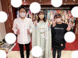ヴｨンテージ　くすみ　振袖レンタル