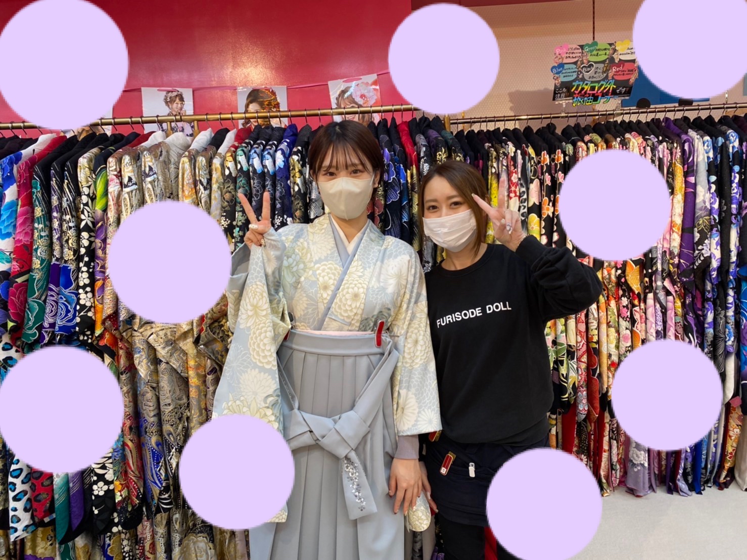 TAKAZEN神戸三宮店 卒業式 袴レンタル イマドキ くすみカラー