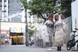 ヴｨンテージ　くすみ　振袖レンタル