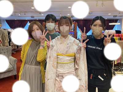 ヴｨンテージ　くすみ　振袖レンタル