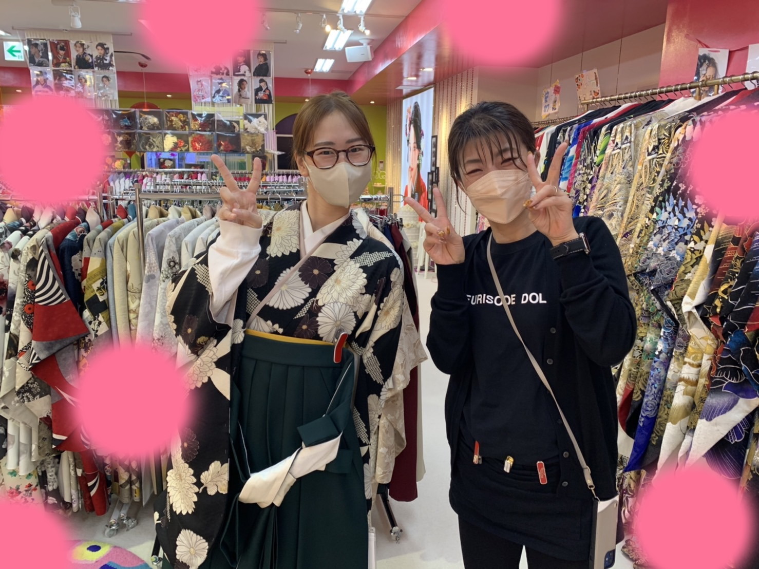 TAKAZEN神戸三宮店　前撮り撮影会　イマドキ　カワイイ　コディネート　振袖　レンタル　袴　かわいい　古典　かっこいい