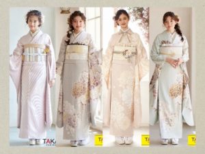 くすみカラー振袖　オシャレ振袖　イマドキ振袖