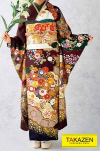 おしゃれ　古典柄振袖