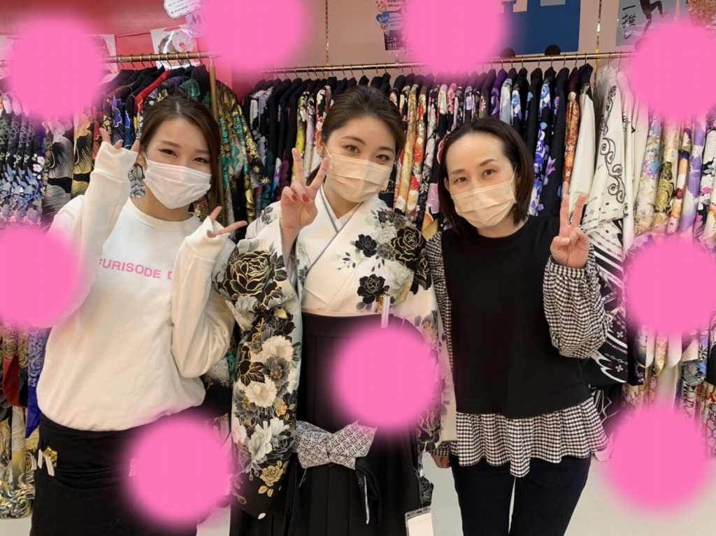 TAKAZEN神戸三宮店　前撮り撮影会　イマドキ　カワイイ　コディネート　振袖　レンタル　袴　
