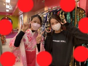 TAKAZEN神戸三宮店　前撮り撮影会　イマドキ　カワイイ　コディネート　振袖　レンタル　くすみ　派手　キラキラ　かわいい　おしゃれ　イマドキ　成人式