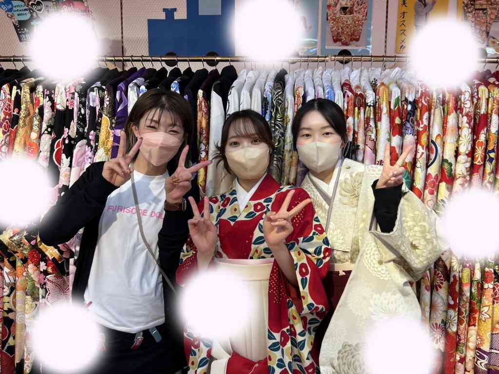 TAKAZEN神戸三宮店　前撮り撮影会　イマドキ　カワイイ　コディネート　振袖　レンタル　袴　