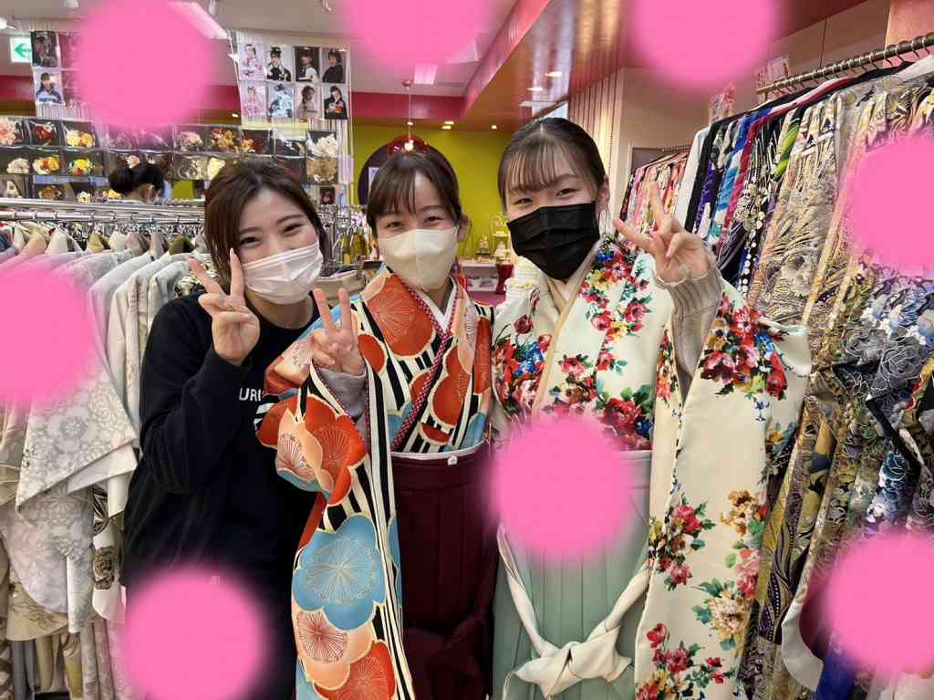 TAKAZEN神戸三宮店　前撮り撮影会　イマドキ　カワイイ　コディネート　振袖　レンタル　袴　