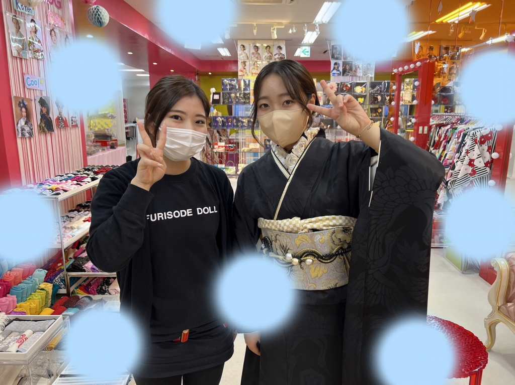 TAKAZEN神戸三宮店　前撮り撮影会　イマドキ　カワイイ　コディネート　振袖　レンタル　袴　