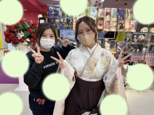 TAKAZEN神戸店　卒業式　袴レンタル　格安　イマドキ　かわいい　くすみカラー
