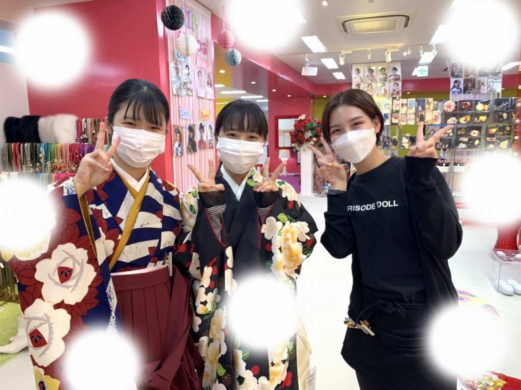 TAKAZEN神戸三宮店　前撮り撮影会　イマドキ　カワイイ　コディネート　振袖　レンタル　袴　