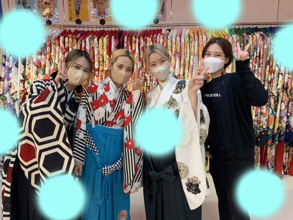 TAKAZEN神戸三宮店　前撮り撮影会　イマドキ　カワイイ　コディネート　振袖　レンタル　袴　