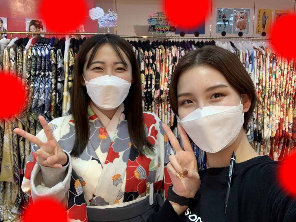 TAKAZEN神戸三宮店　前撮り撮影会　イマドキ　カワイイ　コディネート　振袖　レンタル　袴