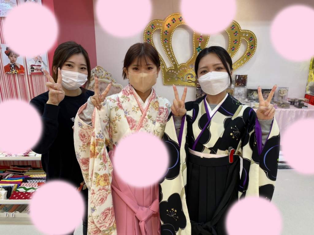 TAKAZEN神戸三宮店　卒業式　袴レンタル　格安　かわいい　かっこいい　レトロ　キュート