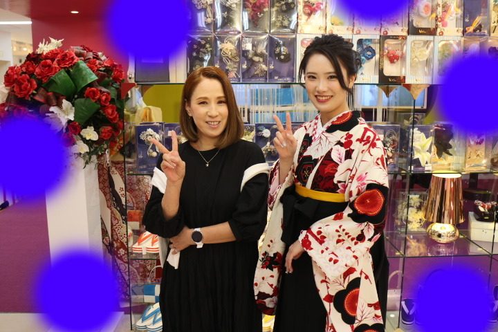 TAKAZEN神戸三宮店　前撮り撮影会　イマドキ　カワイイ　コディネート　振袖　レンタル　くすみ　派手　キラキラ　かわいい　おしゃれ　イマドキ　成人式