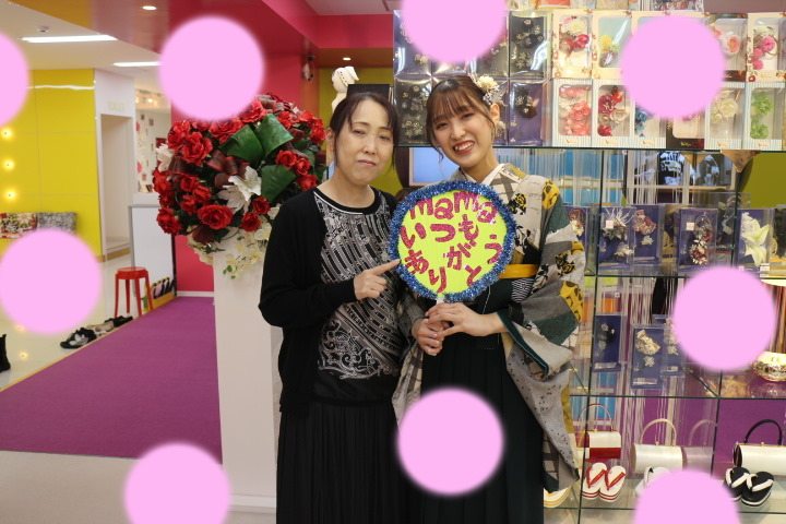 TAKAZEN神戸三宮店　前撮り撮影会　イマドキ　カワイイ　コディネート　振袖　レンタル　袴　