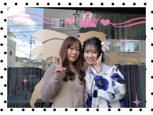 成人式　袴　青　おしゃれ　前撮り撮影会　