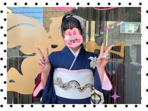 成人式　振袖　前撮り撮影会　おしゃれ　ネイビー