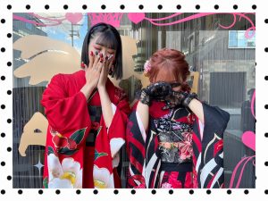成人式　振袖　前撮り撮影会　オシャレ　赤
