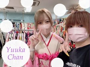 安カワ　振袖レンタル　ピンク　キュート