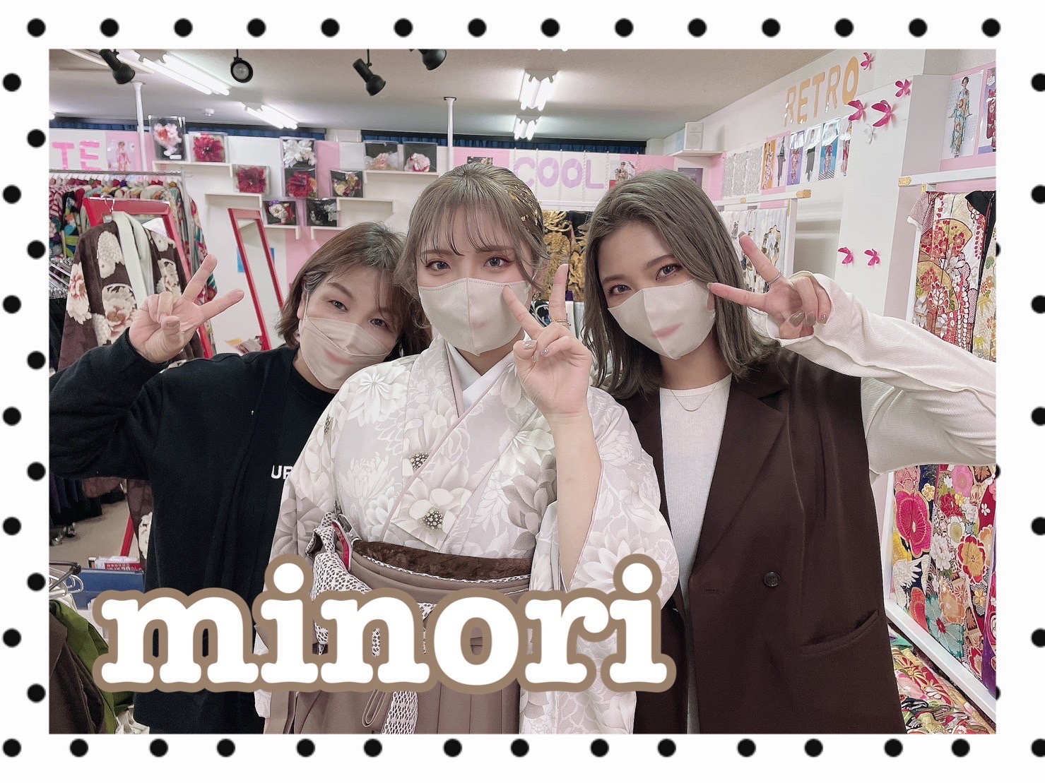 【TAKAZEN奈良店】６日♡２０２３年卒業のくすみカラー袴姫ちゃんと２０２４年成人のレトロ振袖姫ちゃん♡