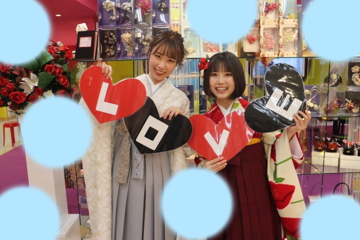 TAKAZEN神戸店　卒業式　袴　前撮り撮影会　イマドキ　かわいい　レース　