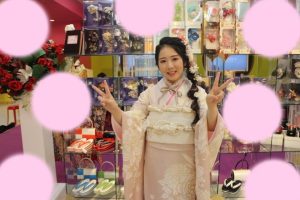 TAKAZEN神戸店　前撮り撮影会　成人式　振袖　くすみカラー　イマドキ　カワイイ　コディネート