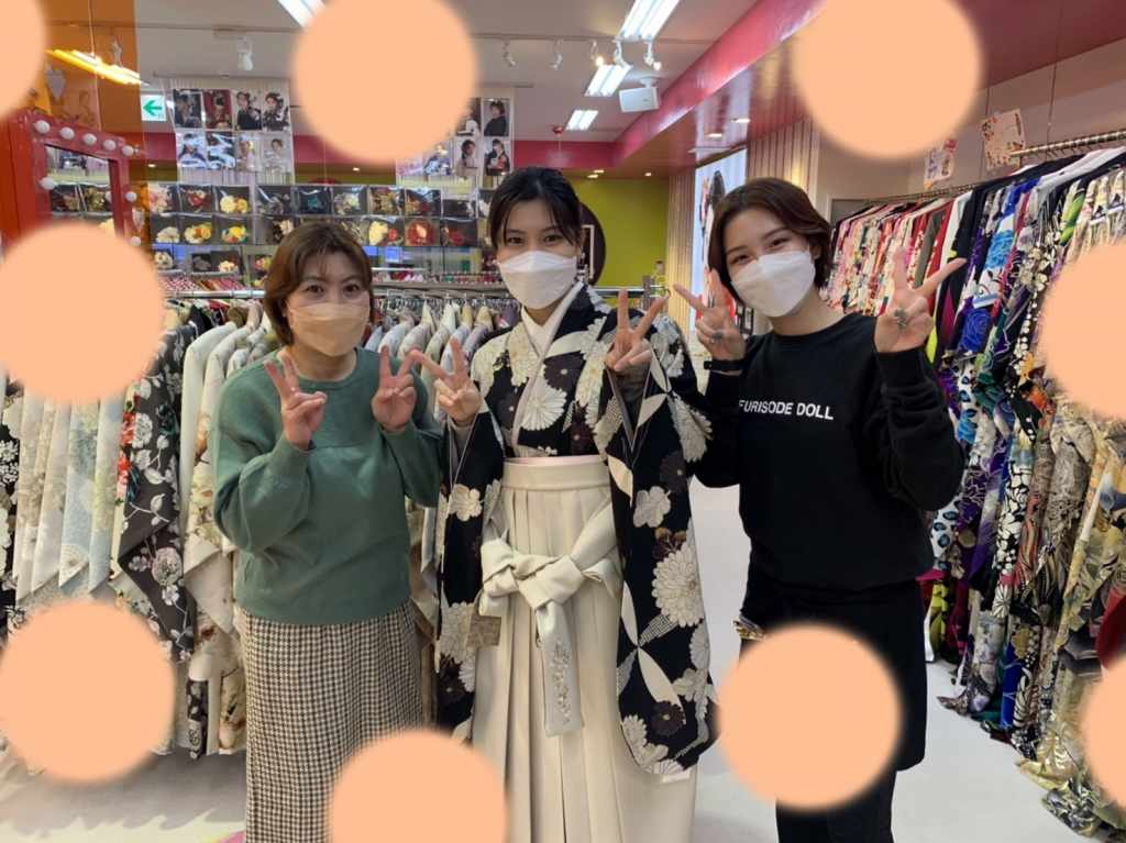 【TAKAZEN神戸三宮店】♡4日　黒×くすみカラーもおしゃれで大人気♥イマドキカワイイ袴姫ちゃん♡