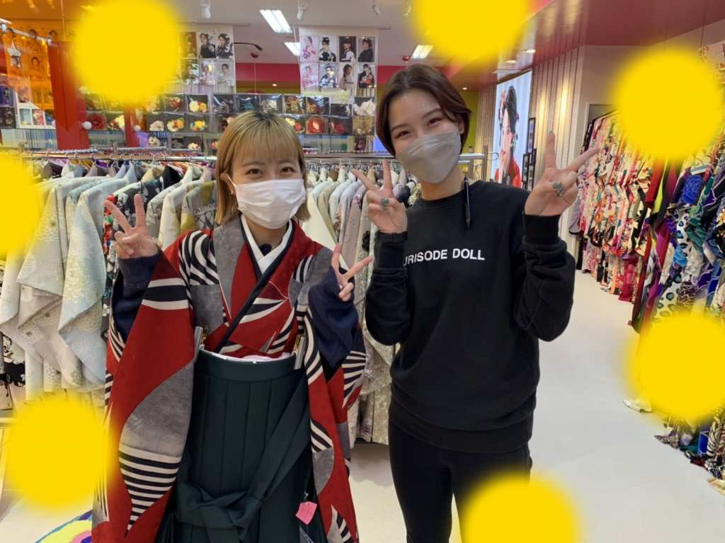 TAKAZEN神戸店　前撮り撮影会　イマドキ　カワイイ　コディネート　振袖　レンタル　袴　