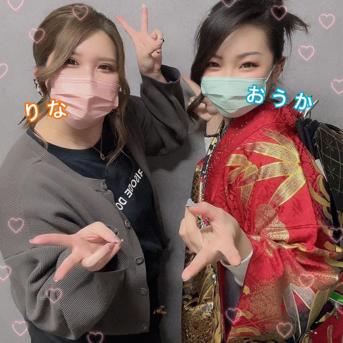 振袖　レンタル　奈良　赤　かっこいい　ギャル