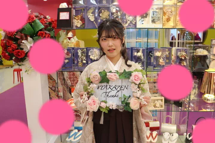 TAKAZEN神戸店　前撮り撮影会　卒業式　袴　レース　イマドキ　カワイイ　コディネート