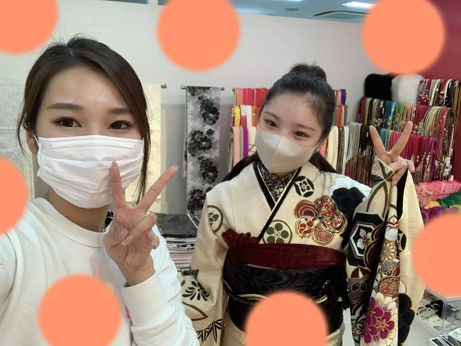 TAKAZEN神戸三宮店　前撮り撮影会　イマドキ　カワイイ　コディネート　振袖　レンタル　袴　