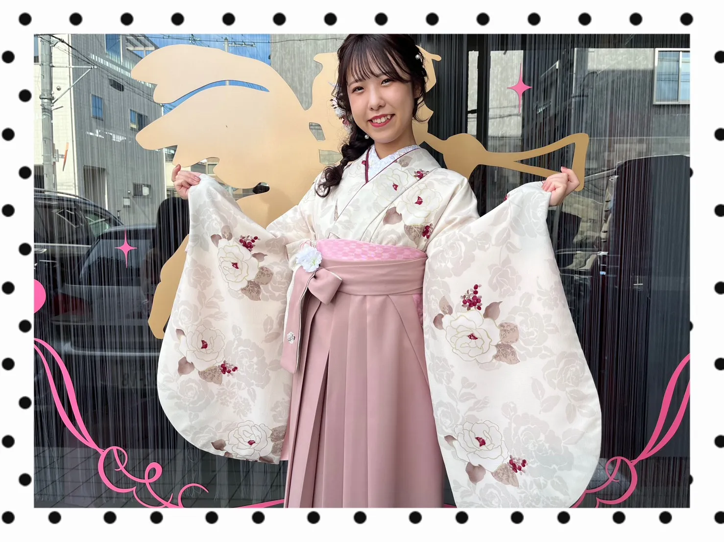 袴　レンタル　奈良　くすみカラー　かわいい