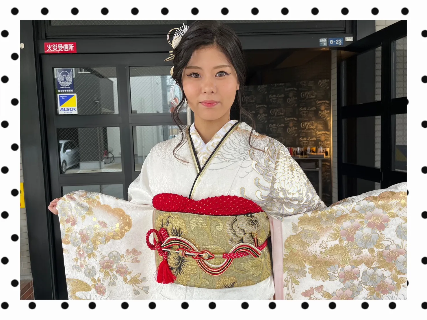 振袖　前撮り撮影会　可愛い　おしゃれ　白