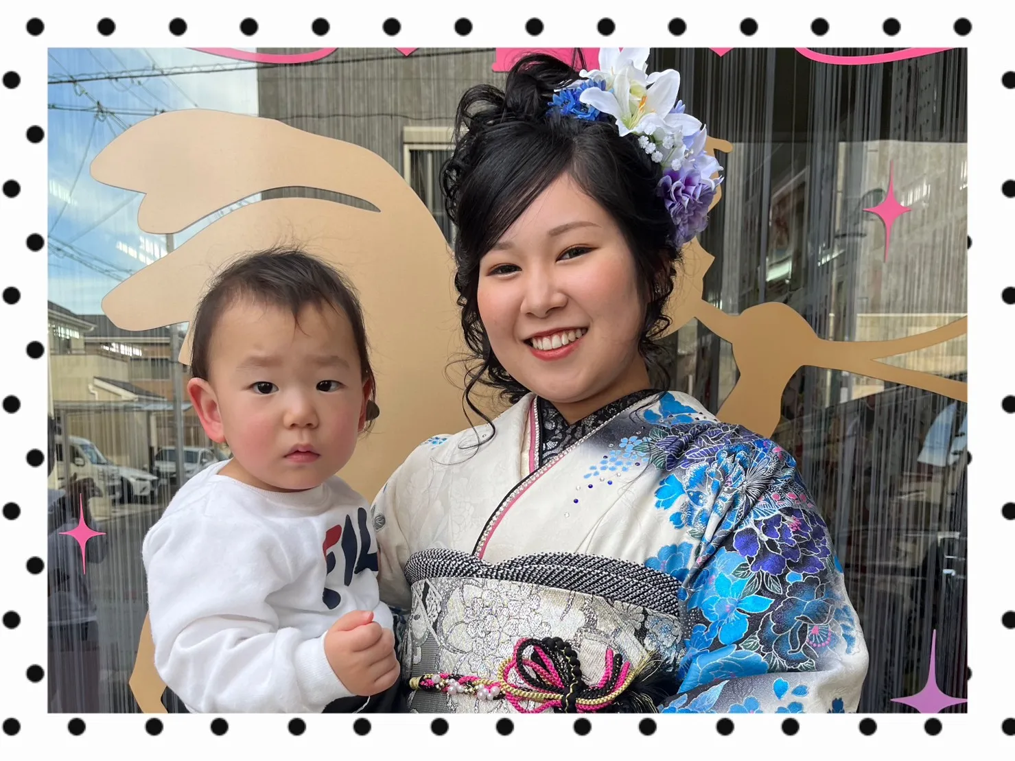 振袖　レンタル　奈良　モード　かわいい　青