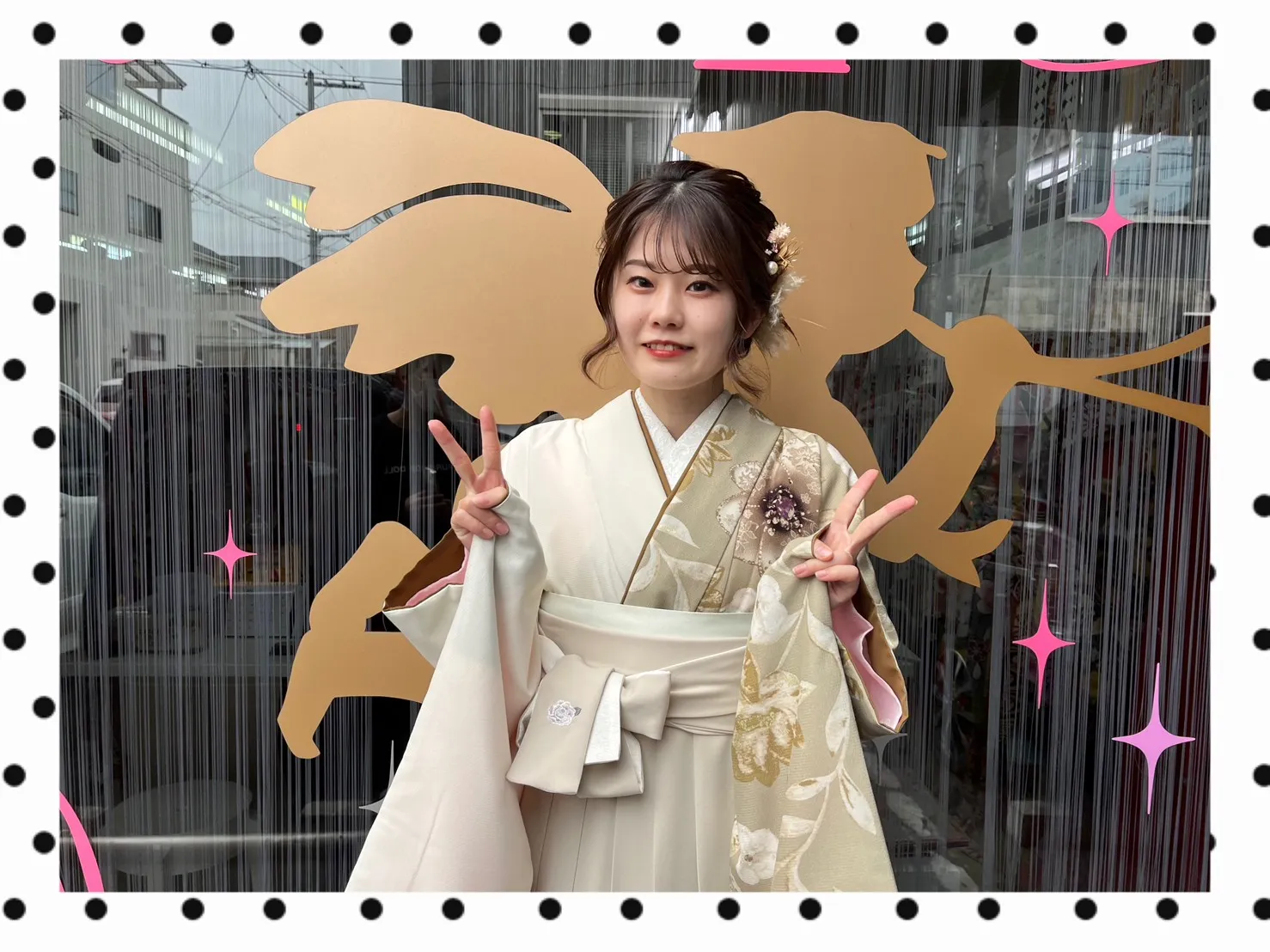 袴　レンタル　奈良　おしゃれ　くすみカラー　ベージュ