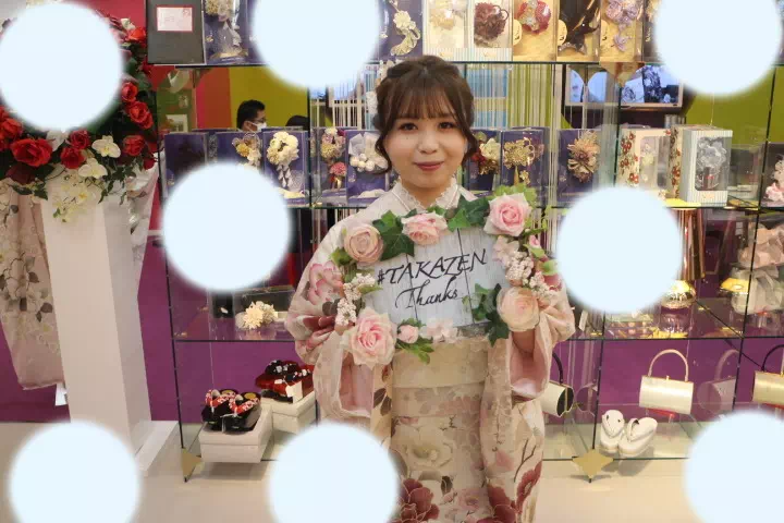 TAKAZEN神戸店　前撮り撮影会　成人式　振袖　くすみガーリー　ピンク　かわいい