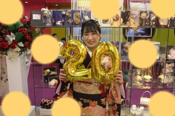 TAKAZEN神戸店　　成人式　振袖　王道　正統派古典　かわいい　紫色