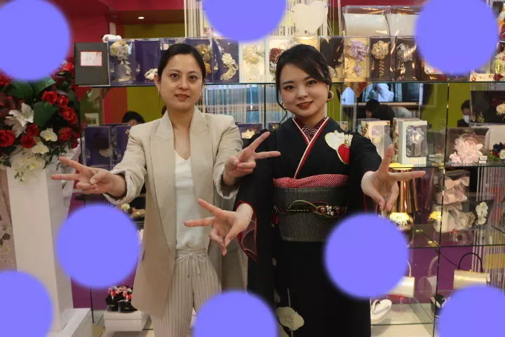 TAKAZEN神戸店　　成人式　振袖　王道　正統派古典　かっこいい　黒色
