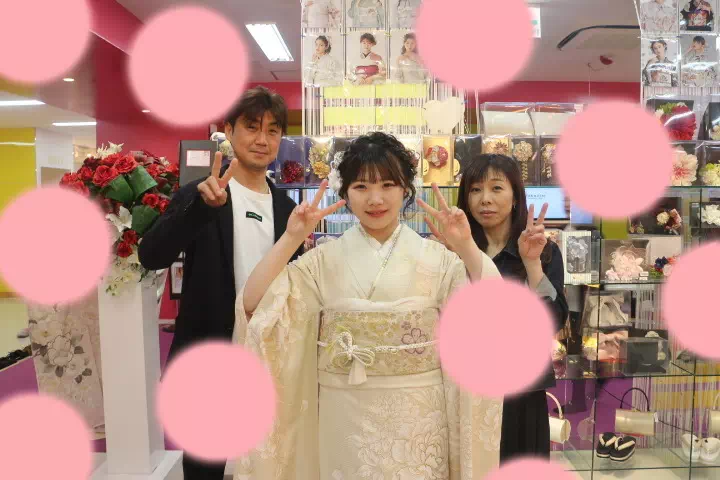 TAKAZEN神戸店　成人式　振袖　ピンク　くすみ　前撮り撮影会　イマドキ　カワイイ　コディネート　振袖　レンタル　袴　