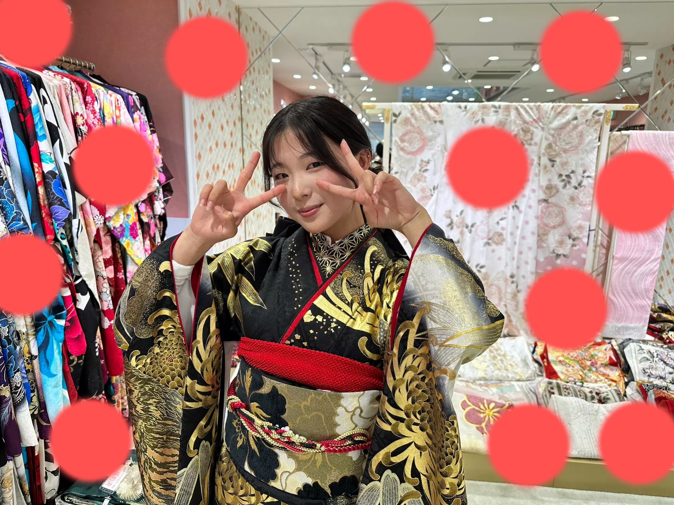 TAKAZEN姫路店　姫路市　成人式　卒業式　袴　振袖　イマドキ振袖　加古川　高砂　ジャパンモード　キラキラ　ゴールド