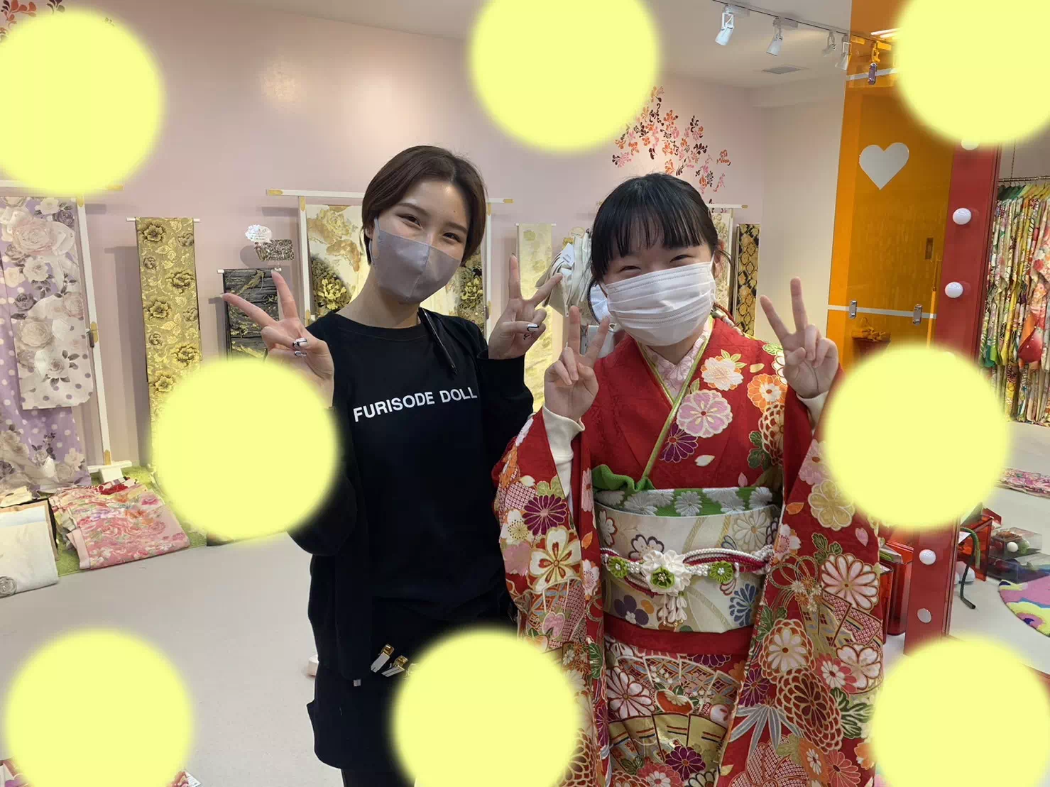 TAKAZEN神戸店　　成人式　振袖　王道　正統派古典　かわいい　赤色